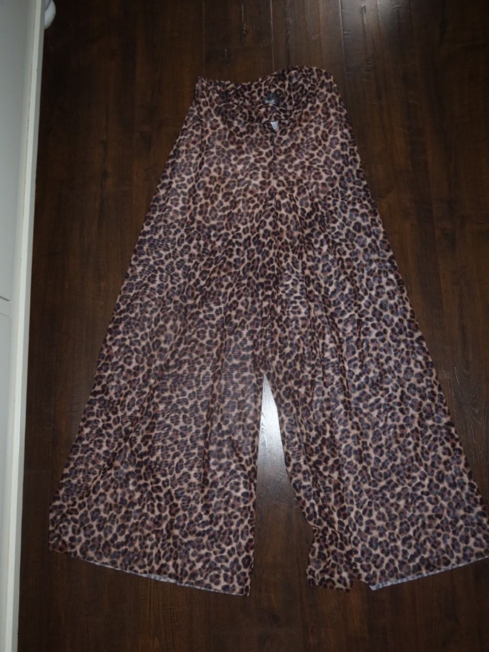 Cheetah print swim cover up pants